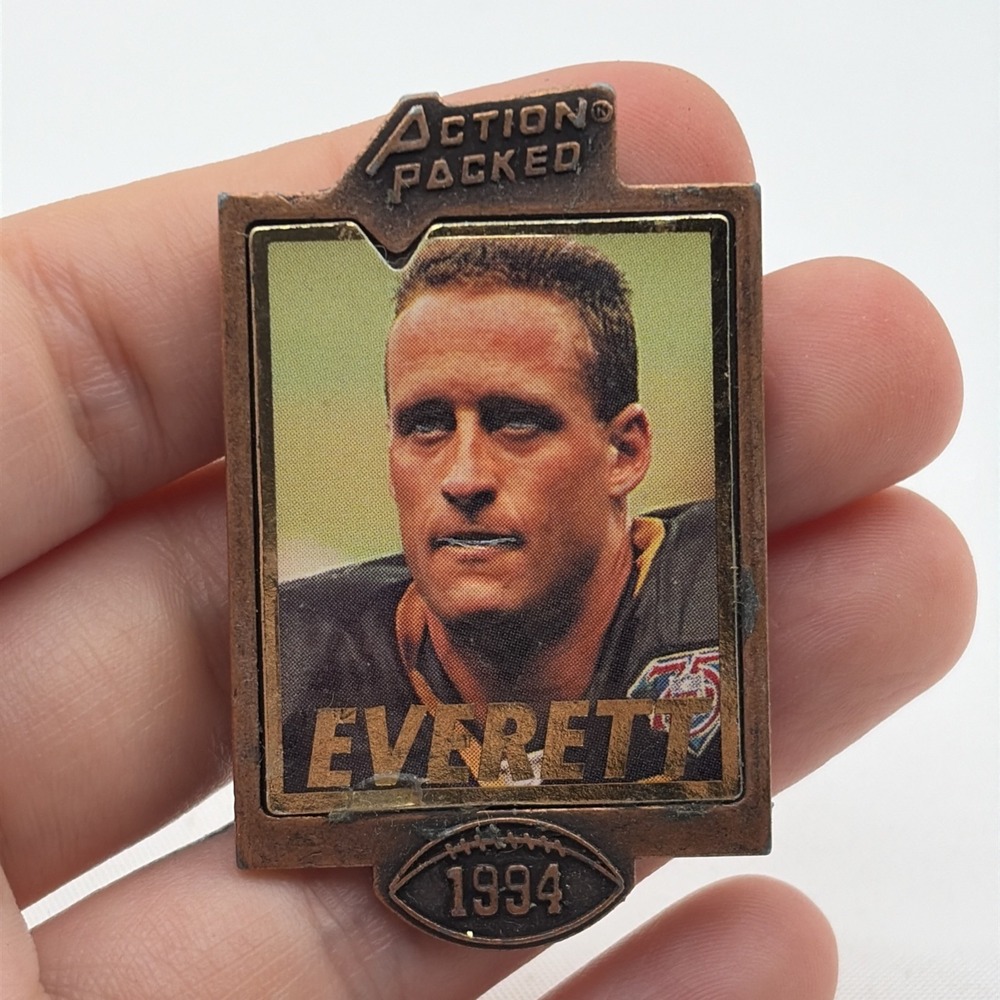 Action Packed Jim Everett New Orleans Saints NFL Football Player Lapel Hat Pin